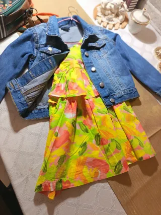 Vestito floreale Mayoral e Giacca 4 anni bambina