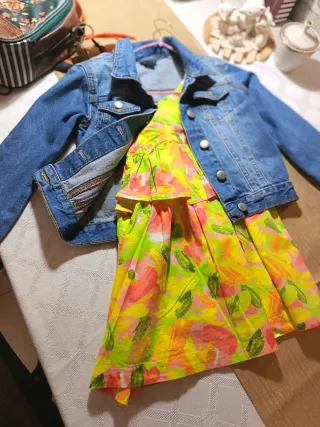 Vestito floreale Mayoral e Giacca 4 anni bambina