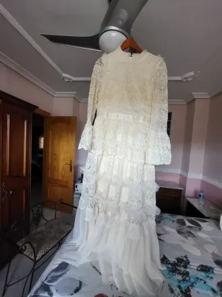 Vestido de Novia Encaje Marfil