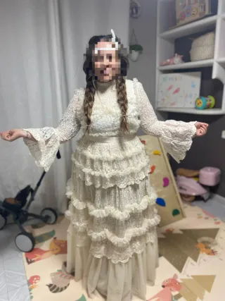 Vestido de Novia Encaje Marfil