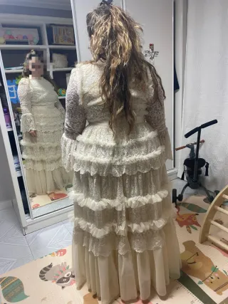 Vestido de Novia Encaje Marfil