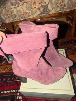 Stivaletti ASH rosa scamosciati