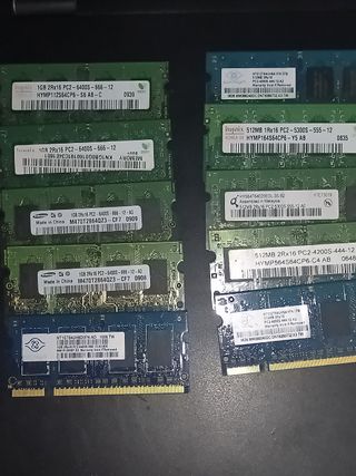 Módulos RAM DDR2 Portátil Hynix Samsung