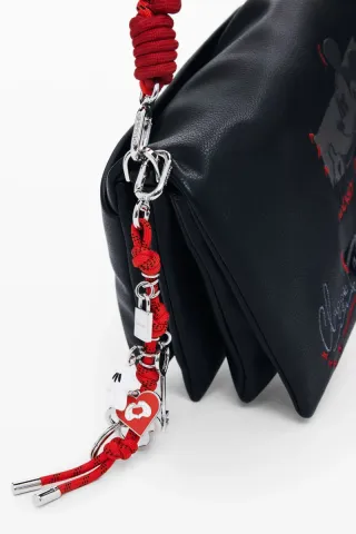 Bolso bandolera Mickey Desigual negro/rojo