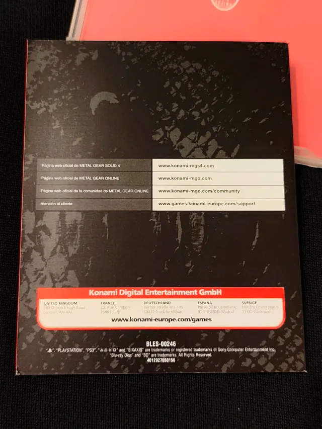 Metal Gear Solid 4 Edición Cartón. PlayStation 3.