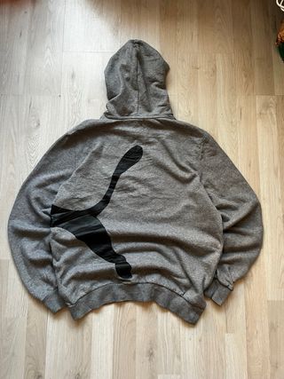 Sudadera Puma Gris Logo Felino Y2K Vintage