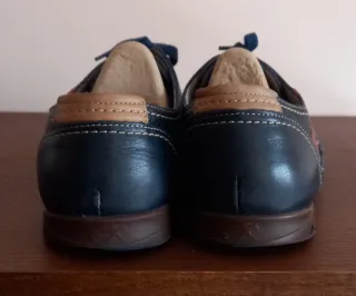 Zapatos Fluchos Piel Azul