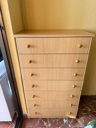 Cómoda de madera 6 cajones