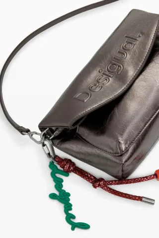 Bolso Desigual plateado con detalles