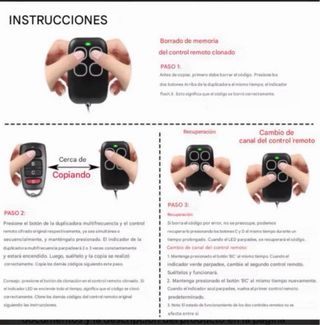 Mando Duplicador 4 Botones 286-868 MHz