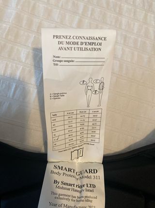 Chaleco Protección Equitación Smartrider Talla S