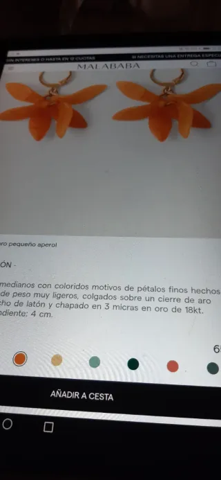 Pendientes Malababa