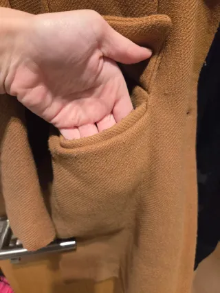 Abrigo marrón Zara Talla S