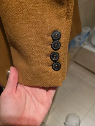 Abrigo marrón Zara Talla S