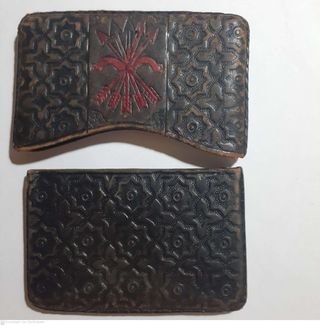 Tabaquera Petaca Cuero Repujado