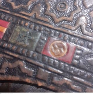 Tabaquera Petaca Cuero Repujado