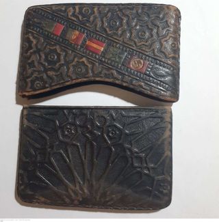 Tabaquera Petaca Cuero Repujado