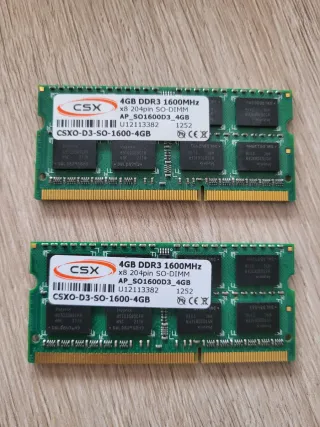 RAM 2x CSX 4GB DDR3 1600MHz SO-DIMM