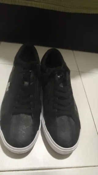 Zapatillas Lacoste Leather Negro/Gris