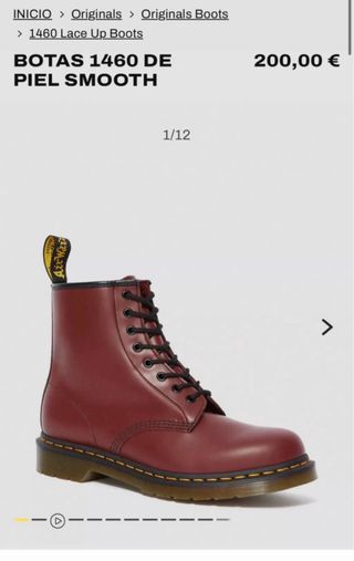 Dr. Martens 1460 Piel Smooth Rojo Cereza