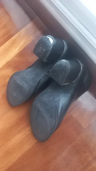 Botines de piel negros con cremallera
