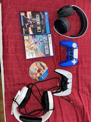 Consola PS5 Disco + 3 Juegos + 2 Mando