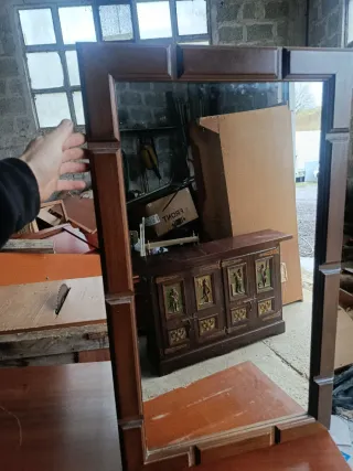Espejo de madera maciza
