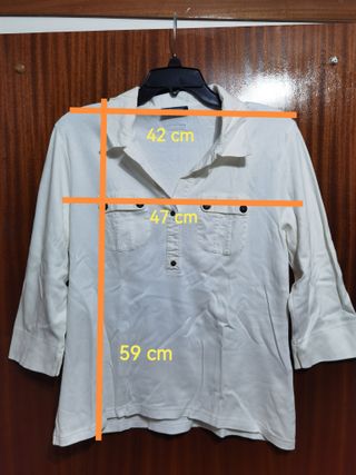 Camiseta Saint James Algodón Cuello Polo Talla M