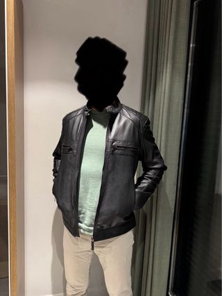 Chaqueta de piel Mango Talla M.