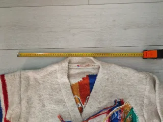 Cardigan Beige Multicolore Taglia Unica