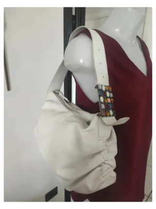 Borsa K.Play vera pelle bianca