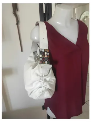 Borsa K.Play vera pelle bianca