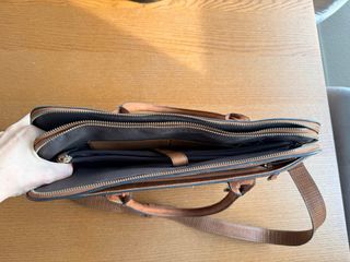 Maletín Bolso Marrón Piel Texturizada