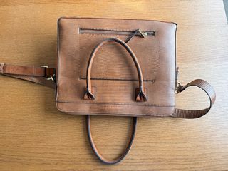 Maletín Bolso Marrón Piel Texturizada