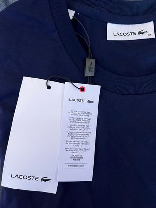 T-shirt Lacoste Azul Mulher Tamanho S