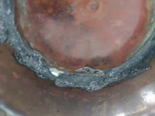 Jarra  para ceniza vintage cobre y latón