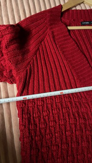 Chaqueta burdeos de punto