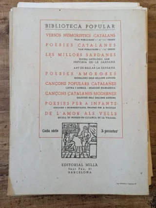 15 revistes de Biblioteca Popular 1946 - 1956