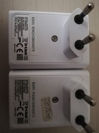 2 x D-Link DHP-308AV Powerline Adaptadores
