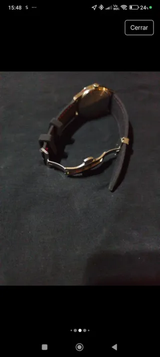 Reloj Lotus Hombre Negro y plateado