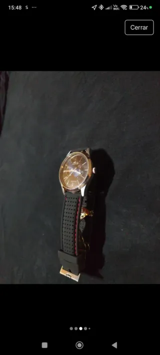 Reloj Lotus Hombre Negro y plateado