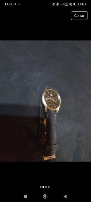 Reloj Lotus Hombre Negro y plateado