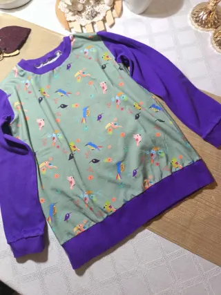 Maglietta bimba 4 anni uccellini