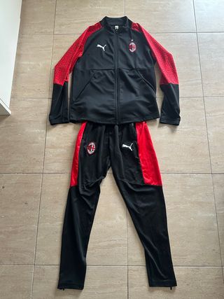Chandal Puma AC Milan Negro/Rojo
