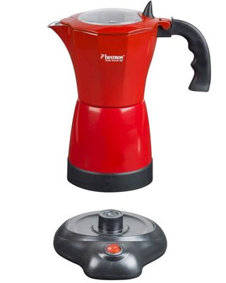 Moka elettrica base caffè caffe 6 tazzine 180 ml