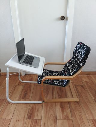 Mesa Auxiliar Plegable Extensible 51x39x55-72cm