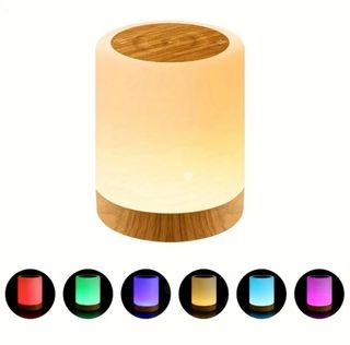 Lámpara LED táctil nocturna – recargable USB, RGB