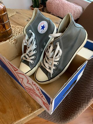 Converse Piel Grises Talla 37