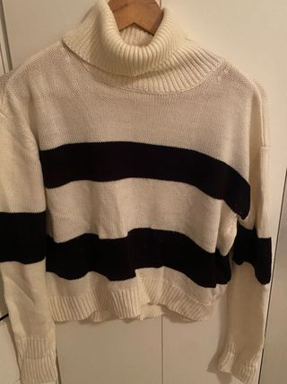 Jersey de cuello alto a rayas