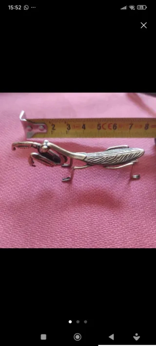 Figura Mantis Latón Adorno Bonsai.